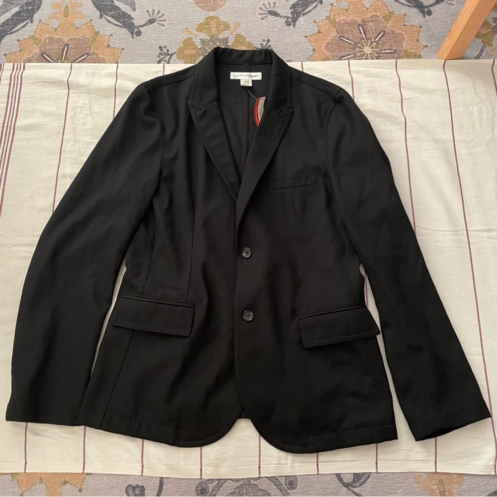 COMME des GARÇONS SHIRT Black Blazer 100% Laine Wool France Sz Large FLAWED